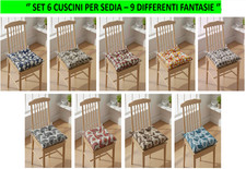 Set 6 Cuscini per Sedie Cucina