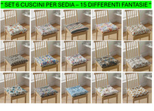Set 6 Cuscini per Sedie Cucina