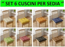 Set 6 Cuscini per Sedie Cucina