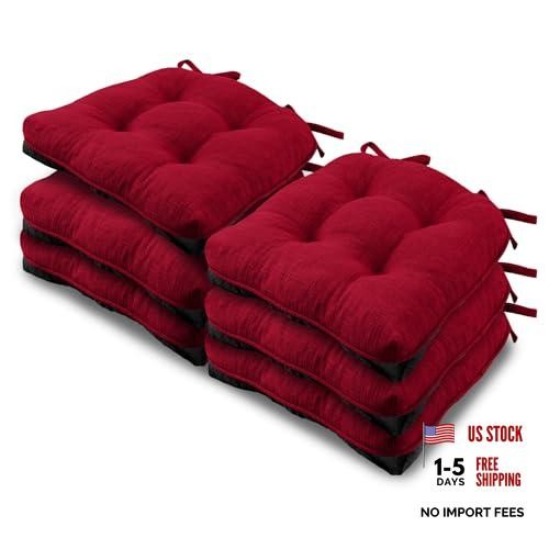 Set cuscini per sedia rossi - 6,